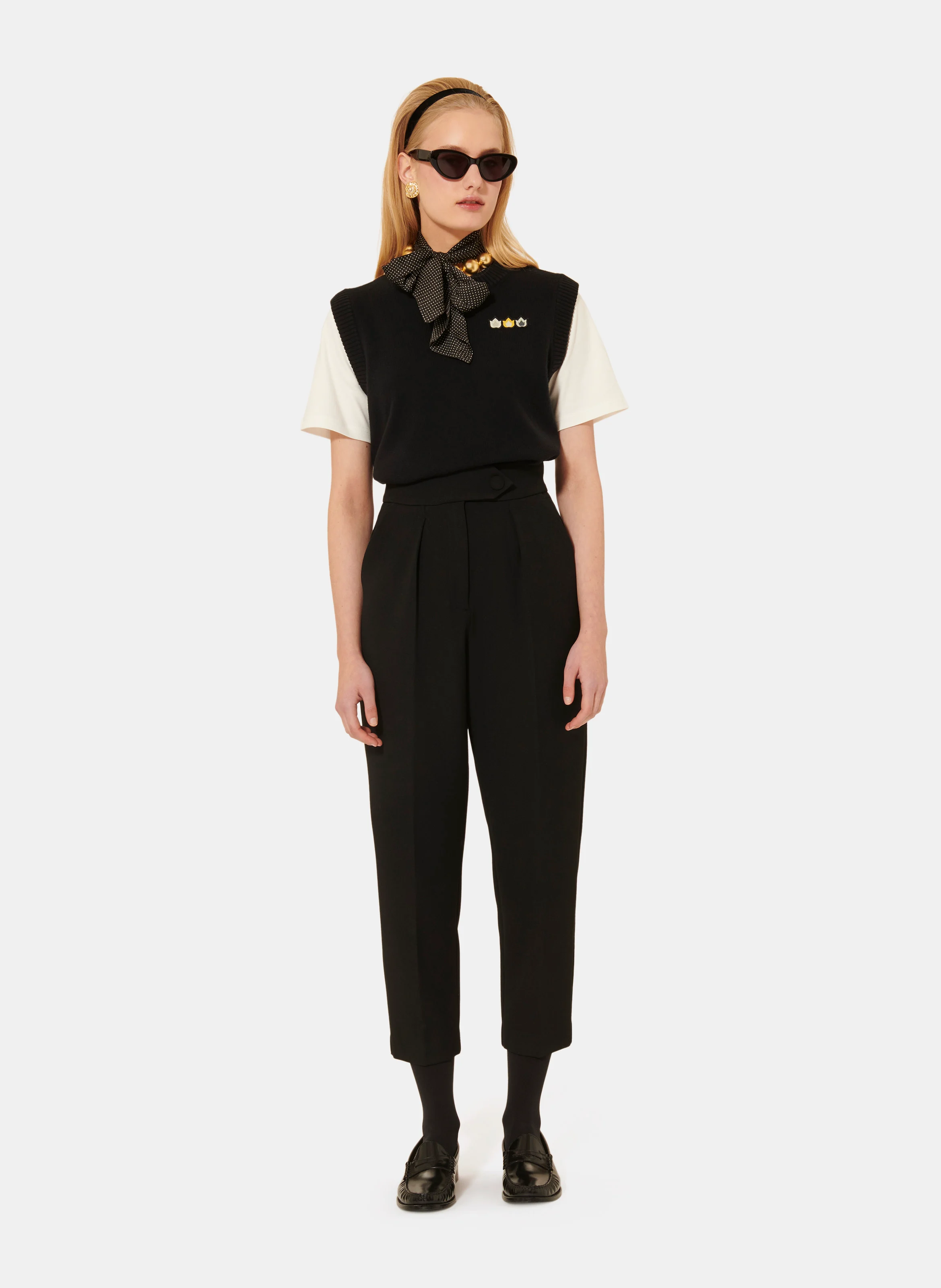 PAASO - Pantalon droit 7/8ème| Noir