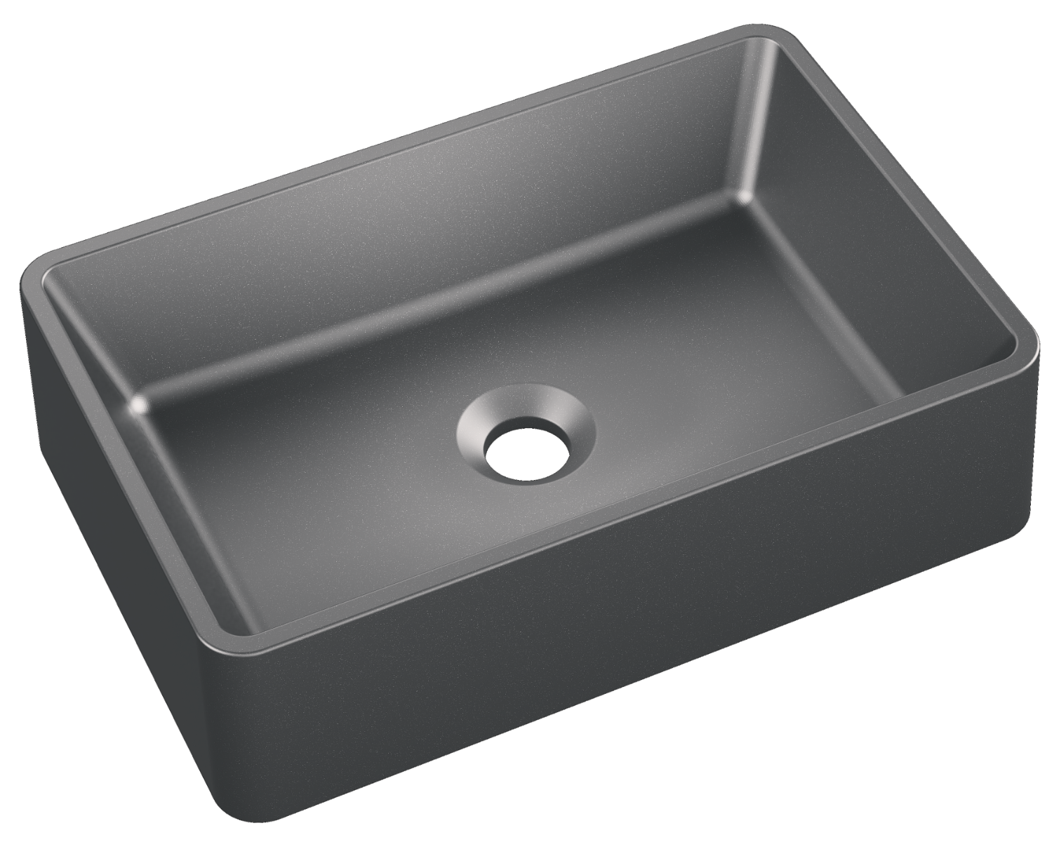 Kerra Rava wastafel 45x30x12cm donker grijs