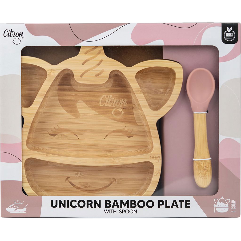 CitronCitron   Bambus Geschirrset Unicorn