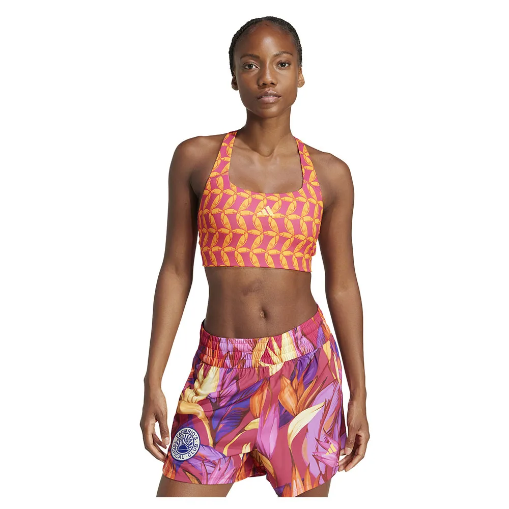 Sutiã esportivo adidas X Farm Rio, suporte médio