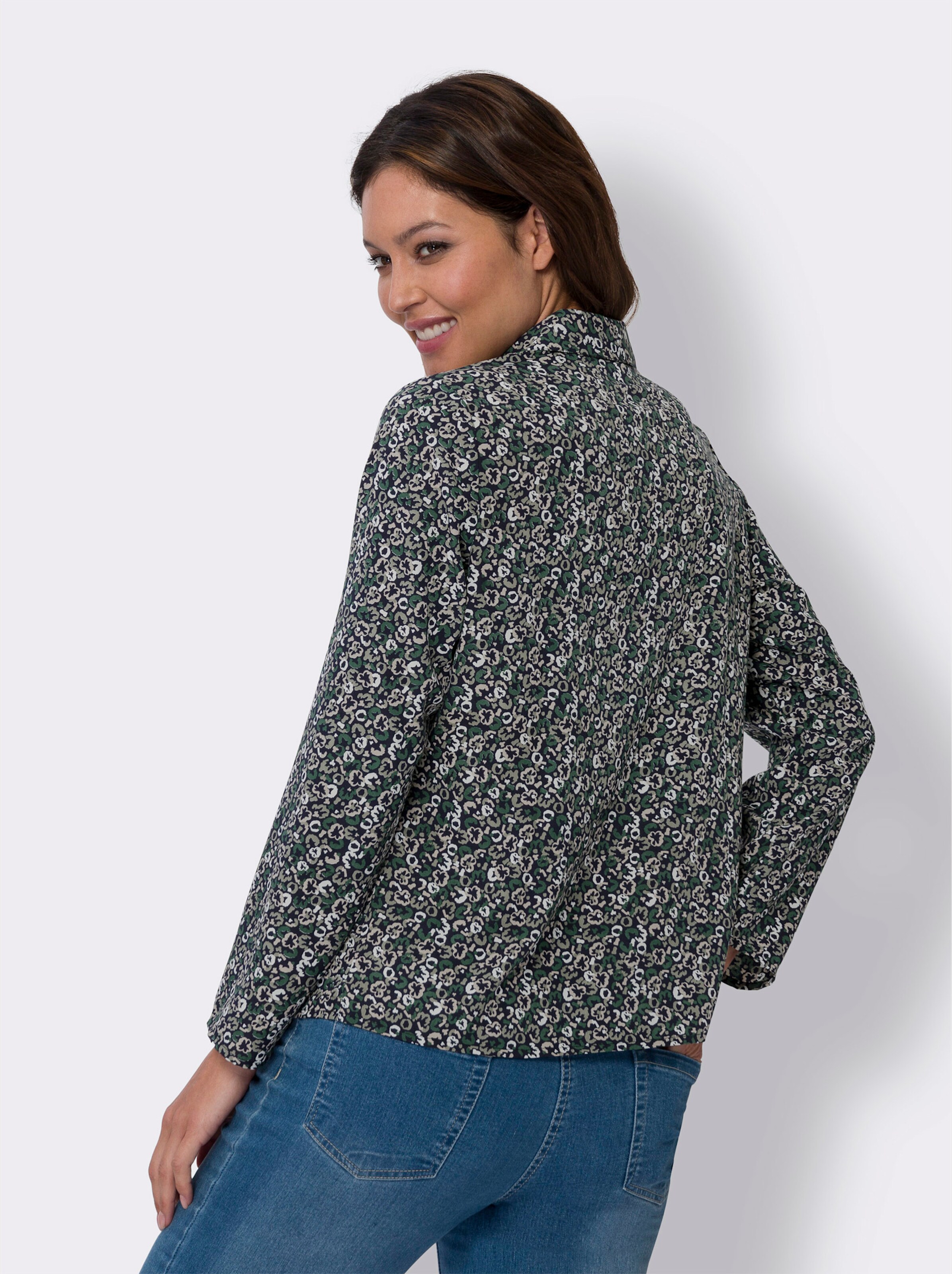 Schlupfbluse mit Blümchen-Muster