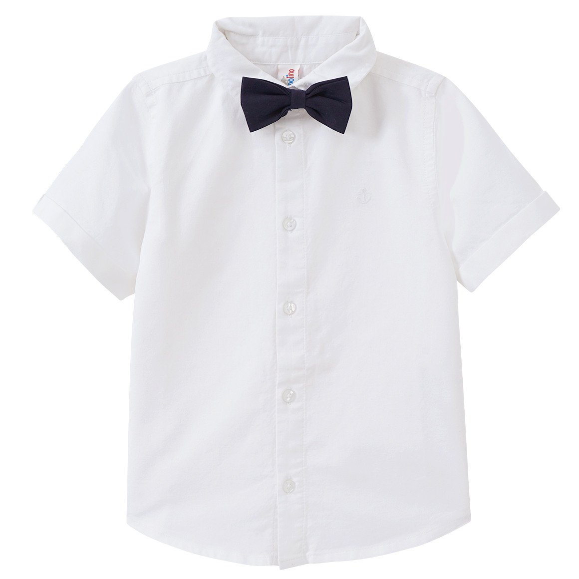 Topolino Jungen Kurzarmhemd mit Fliege weiss