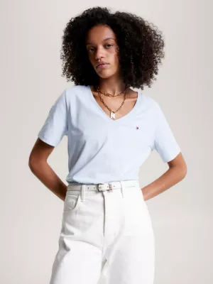 Camiseta moderna com decote em V