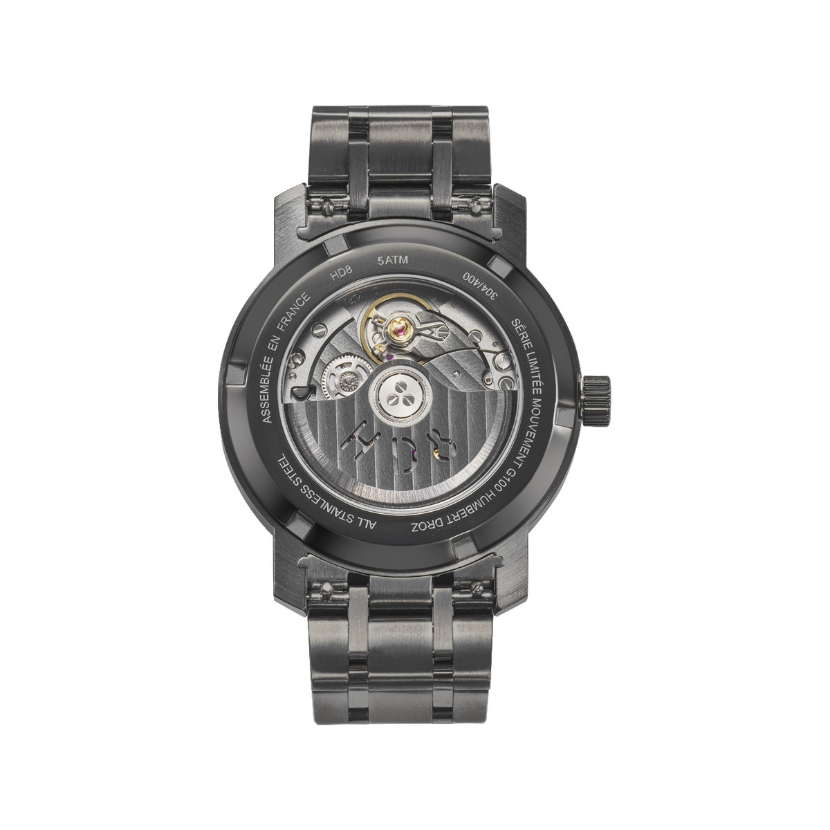 Montre HUMBERT-DROZ hd8 homme automatique, bracelet acier gris