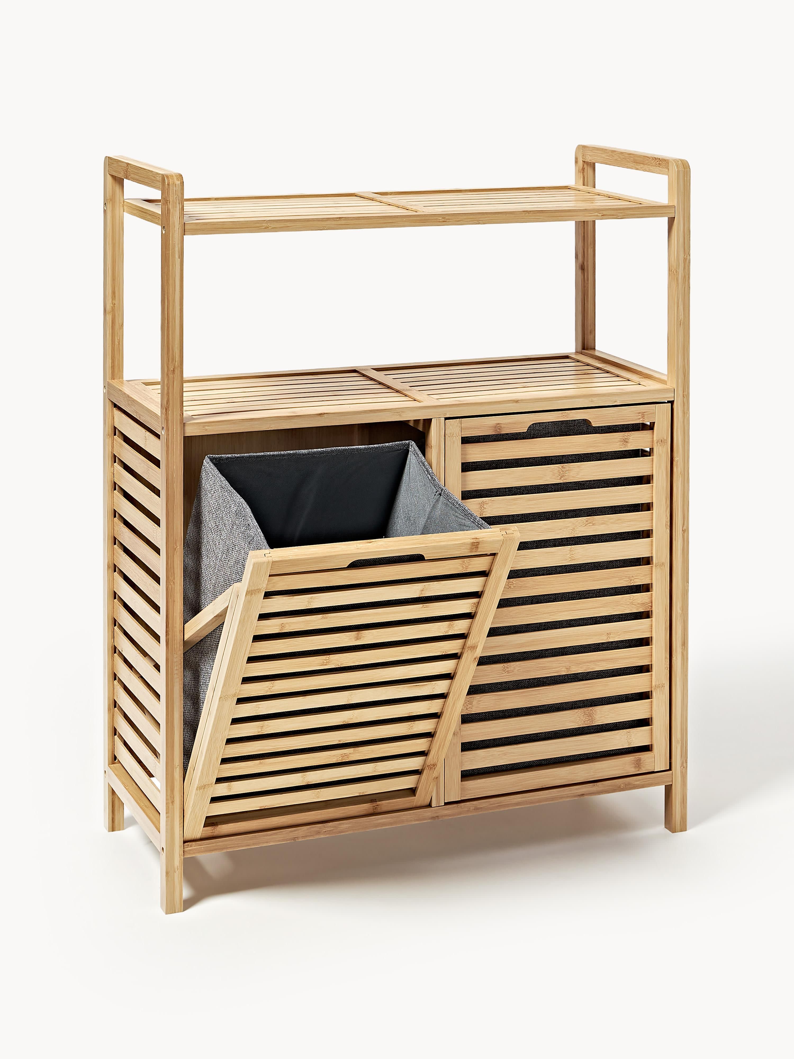 Bamboe badkamerplank Kit met wasmanden