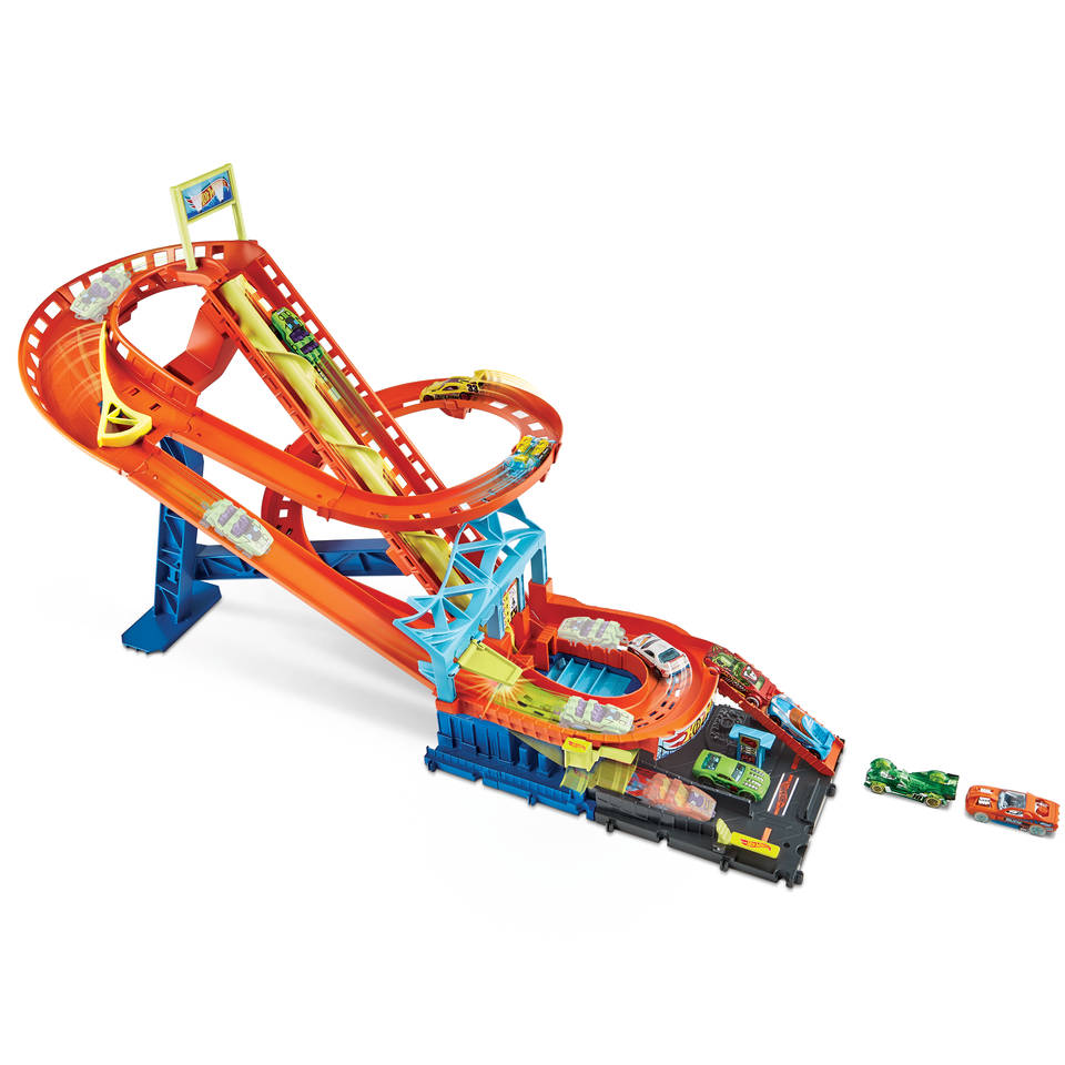 Hot Wheels City achtbaan rally baanset