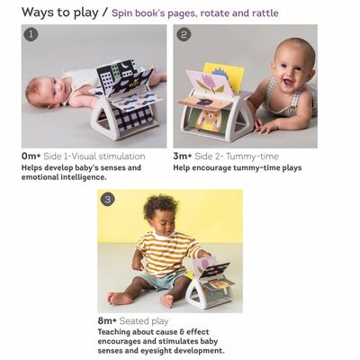 TAF Toys  Tummy Time Spinning Aktivitetsleke Bok