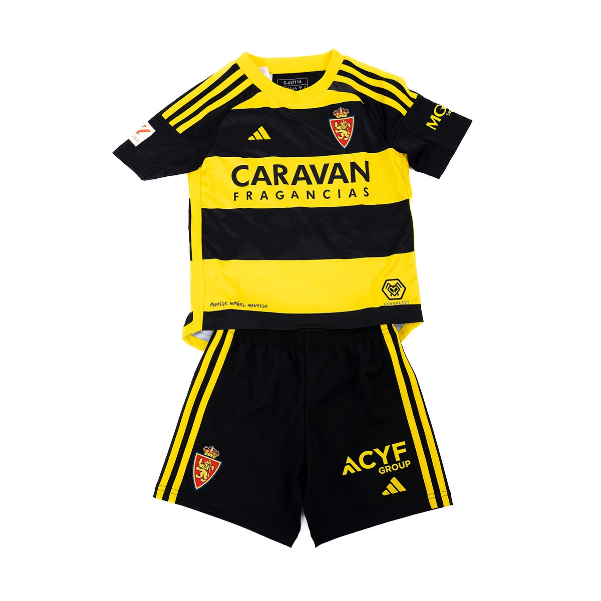 Conjunto adidas Real Zaragoza Segundo Equipamento Kit 2023-2024 Criança