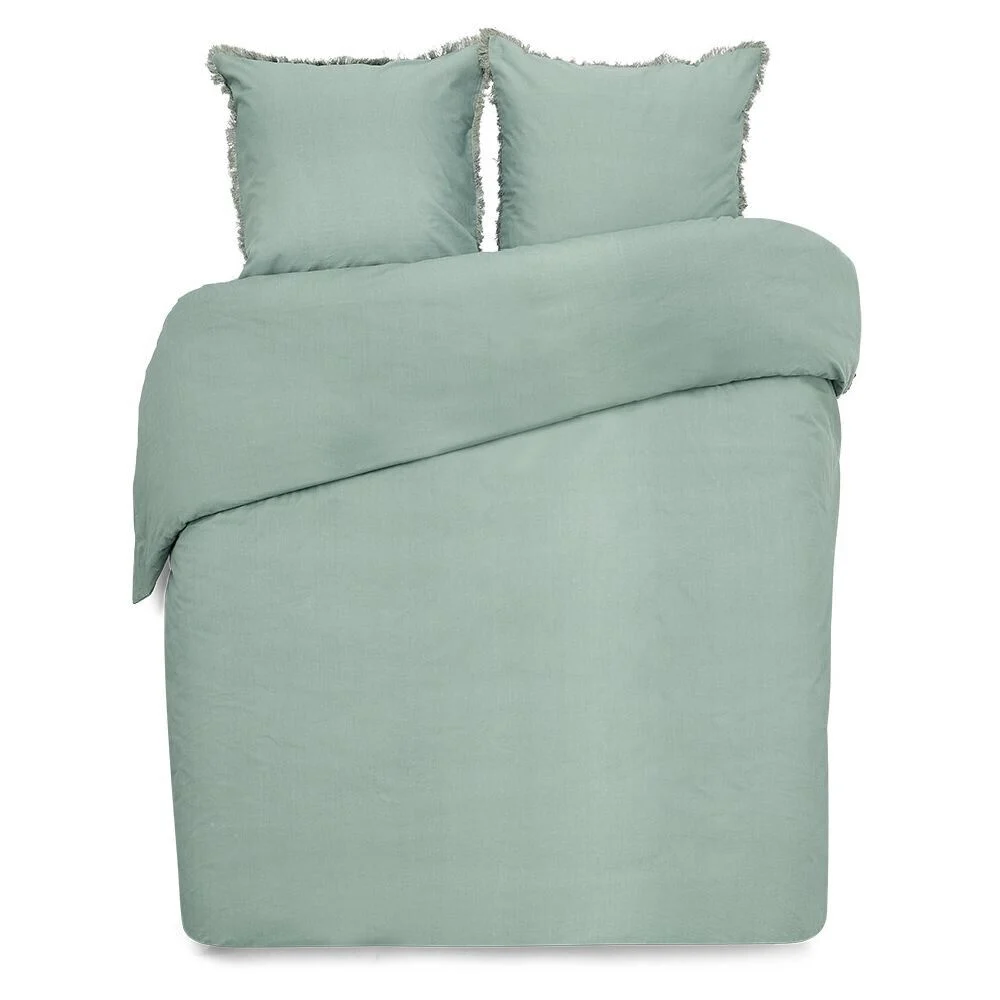 Parure de lit 2 personnes 240x220cm vert uni