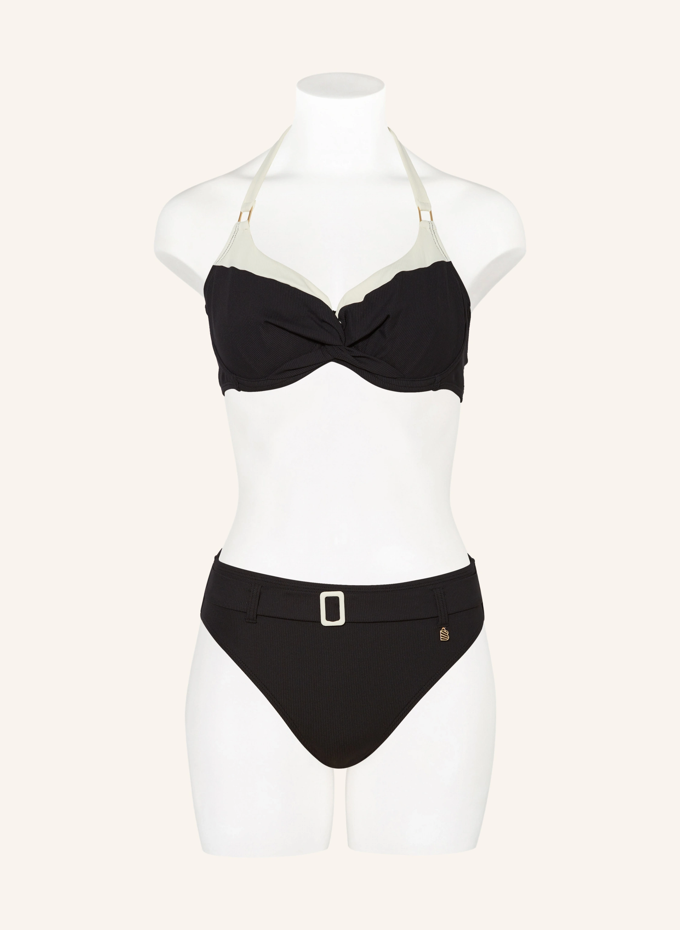 BEACHLIFE Bügel-Bikini-Top VANILLA & BLACK