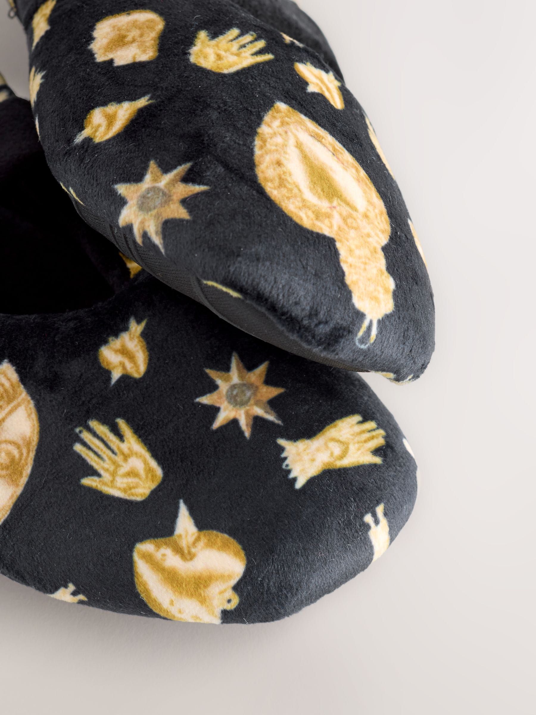 Never Fully Dressed Charm Velour Mary Jane Slippers