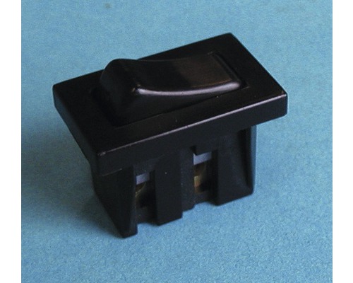 Inbouw-tuimelschakelaar, 1-polig, 250V / 2A, zwart