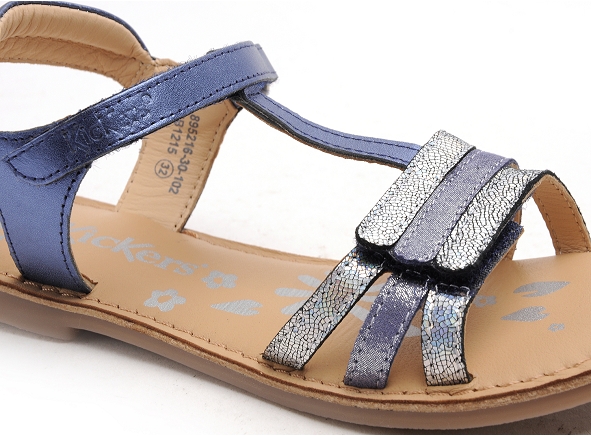 Kickers nu pieds enfant diamanto bleu