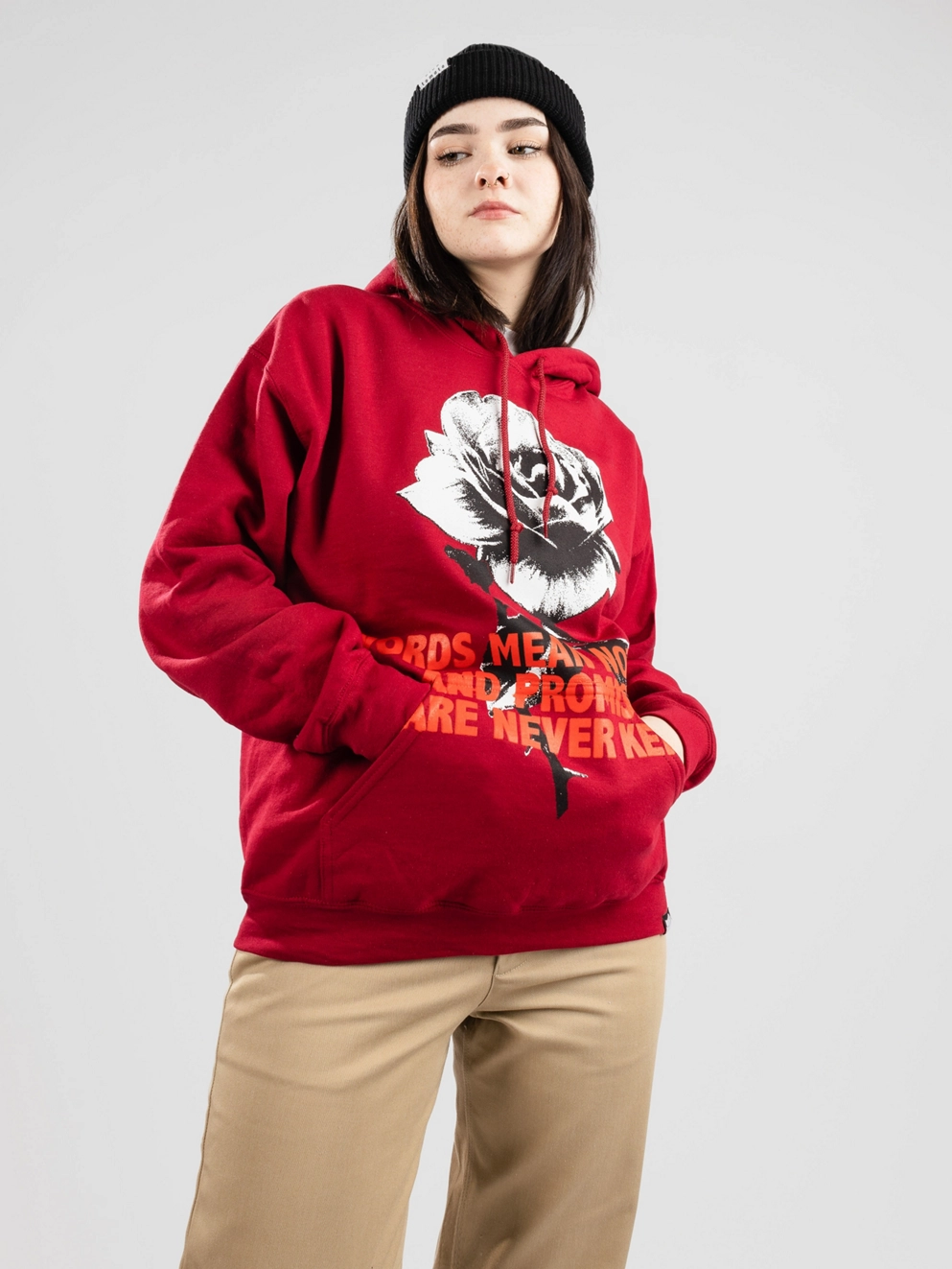Broken Promises Silence Hoodie red