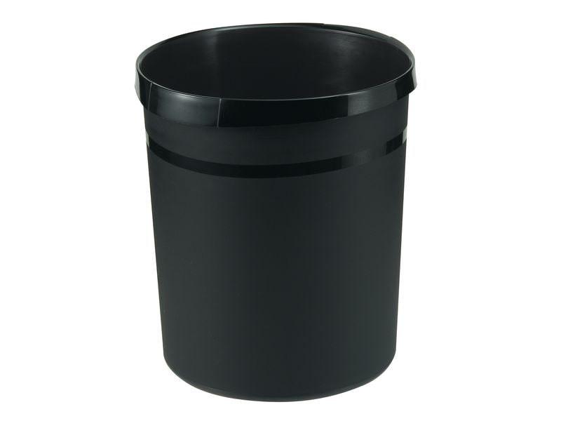 HAN Papierkorb Karma 18 l, Schwarz Runder Papierkorb aus 80-100% recyceltem Material