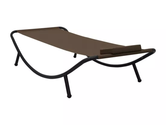 Lit de jardin Marron 200x90 cm Acier