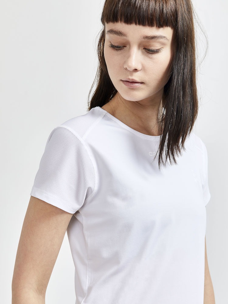 ADV Essence SS Slim Tee Dame White