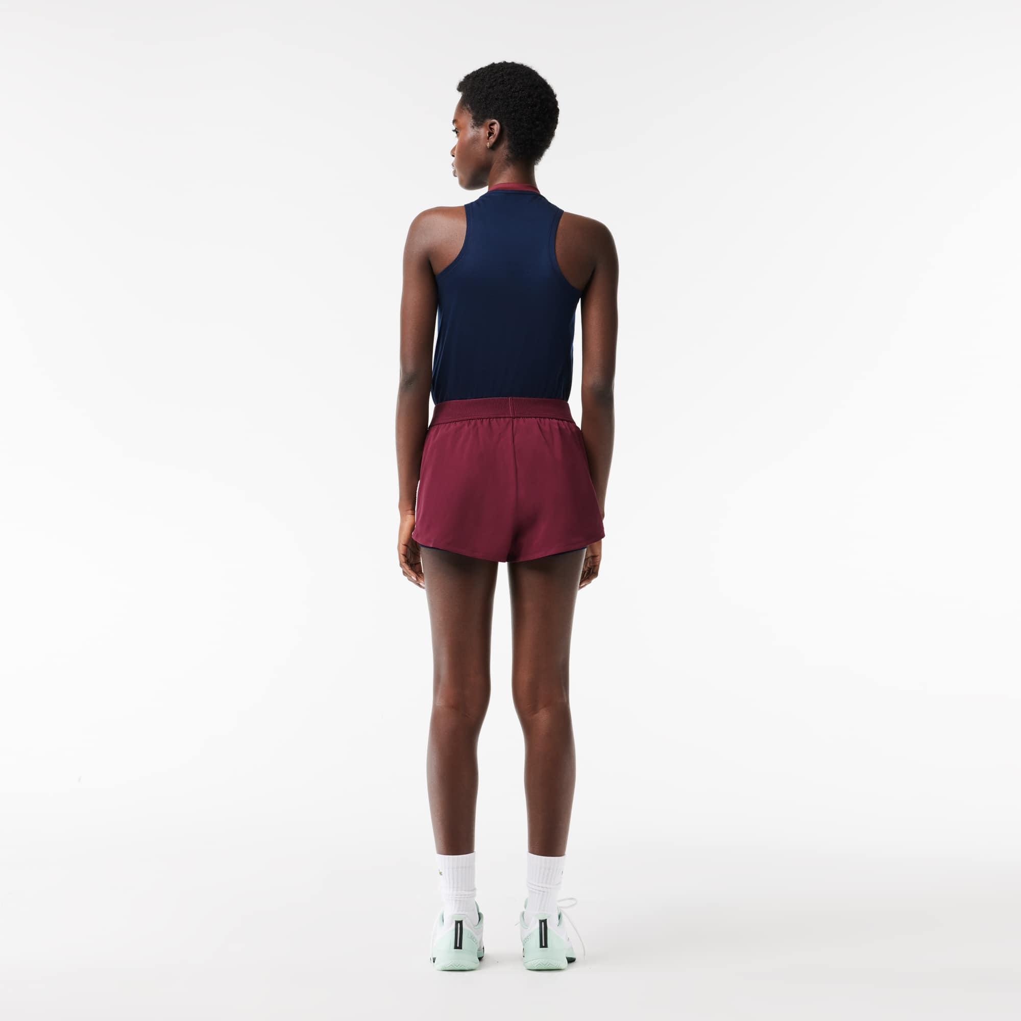 Short Tennis avec shorty intégré en tissu recyclé Shorts - Rouge - Lacoste - Femme