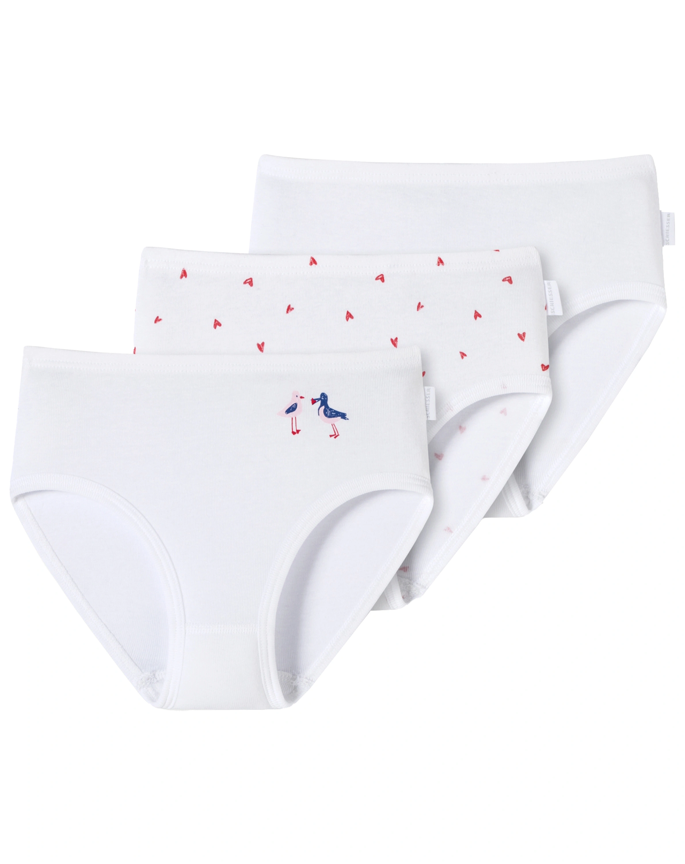 Hipslip GULLS WITH A HEART 3er-Pack in weiß