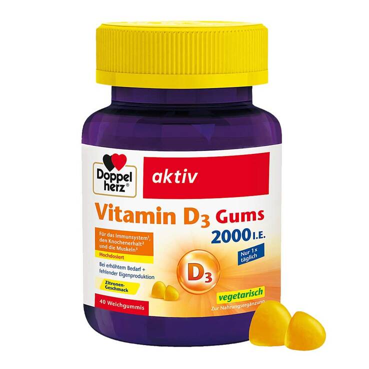 Doppelherz Vitamin D3 2000 I.E.Gums, 40 St
