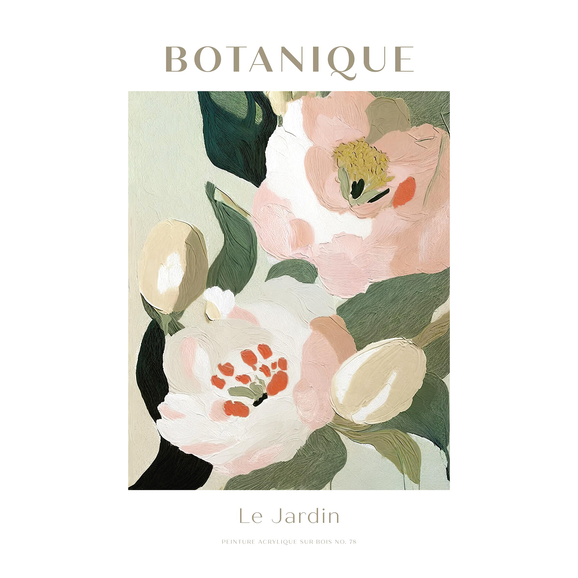 Gerahmtes Bild BOTANIQUE - 50x70 cm
