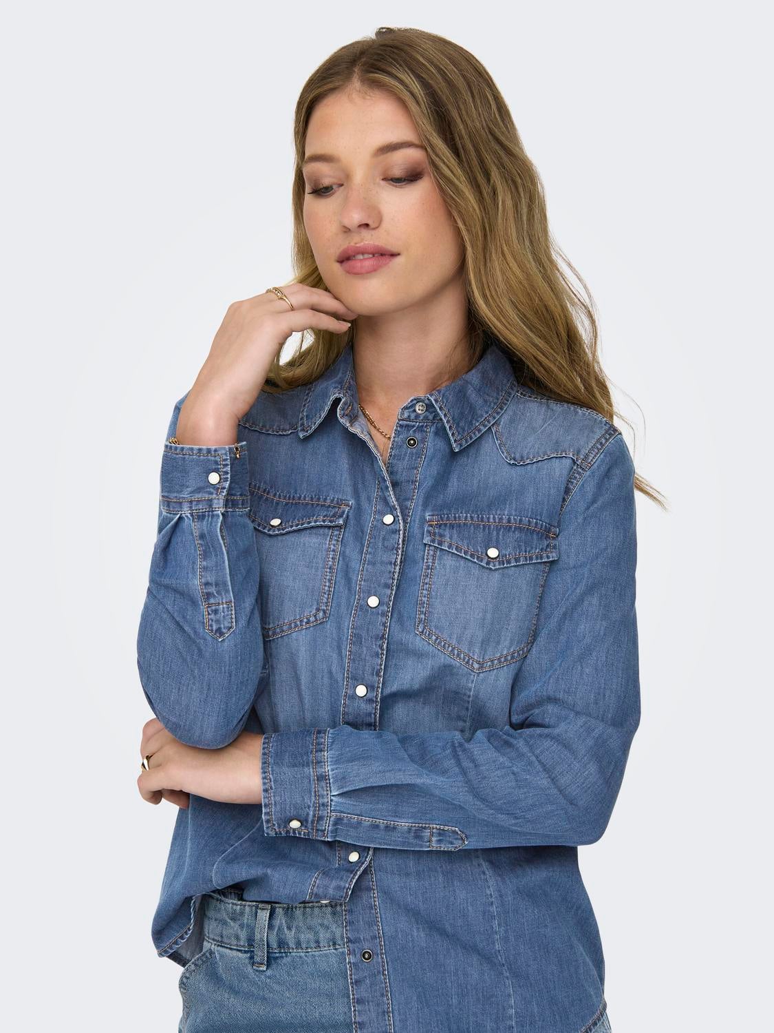 ONLALEXA Jeanshemd Medium Blue Denim