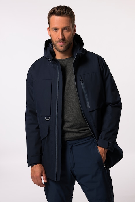 JAY-PI Ski-Jacke mit Reflektor-Detail, Skiwear, Vollfunktion, Kapuze, bis 7 XL