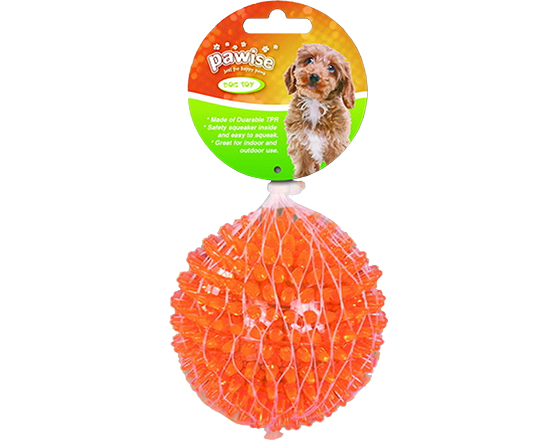 BRINQUEDO PARA CÃO PAWISE BOLA DE TERMOPLÁSTICO COM PICOS 8CM