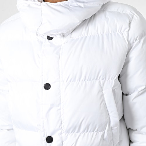 Doudoune Longue Capuche MNT-10020 Blanc