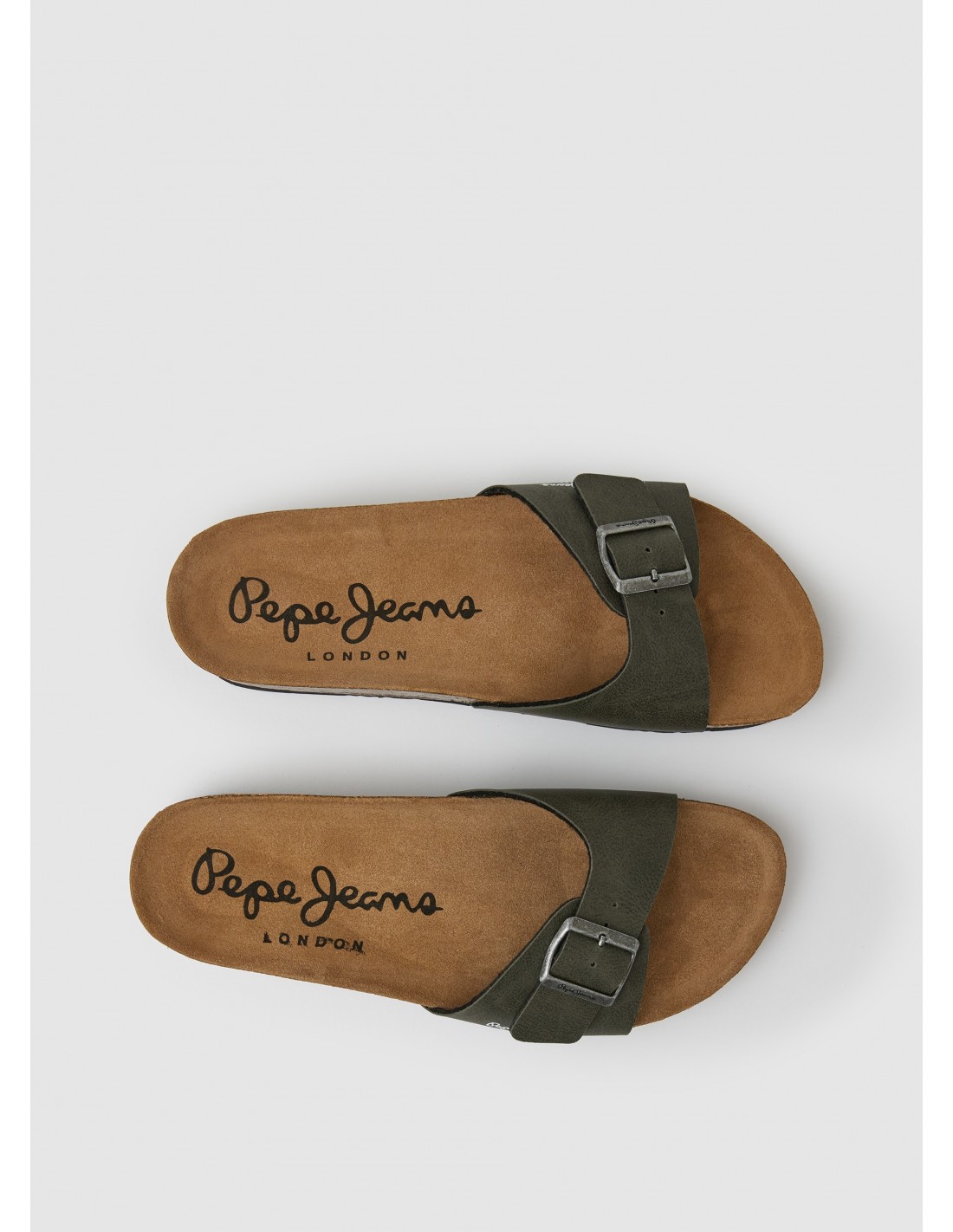 pepe jeans Claquettes Homme Bio Single Chicago Kaki