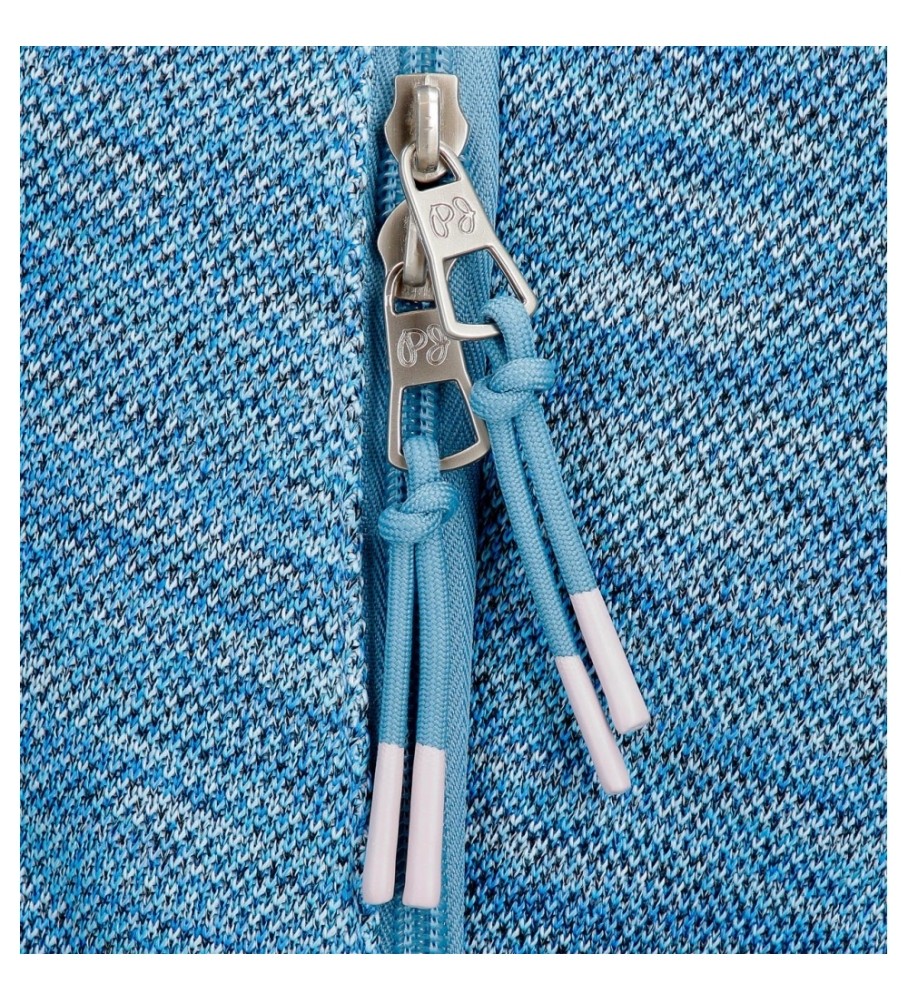 Mochila Pepe Jeans Lena com zíper duplo - Azul