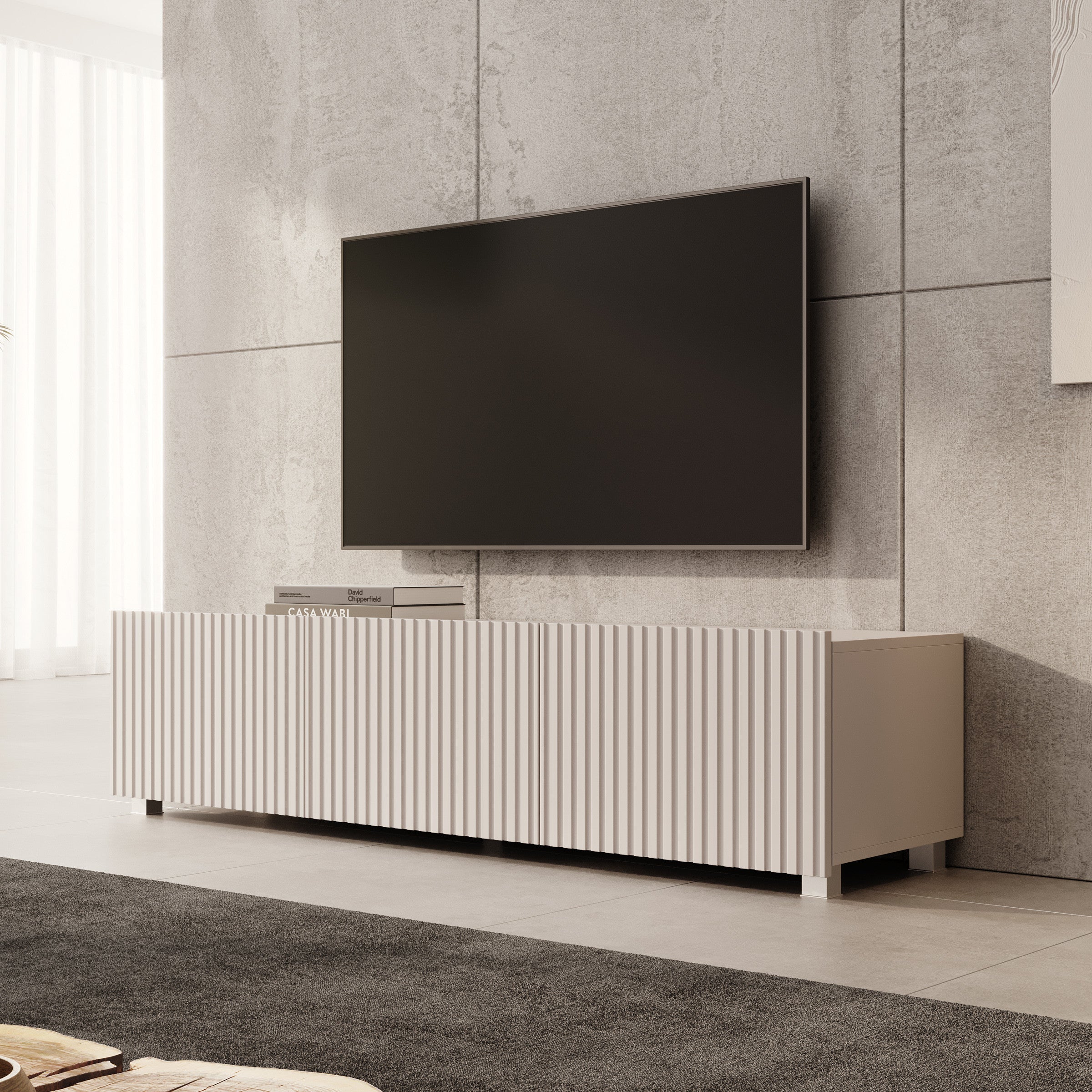 Kenderes - TV-Meubel - Beige - 150x41x38 cm