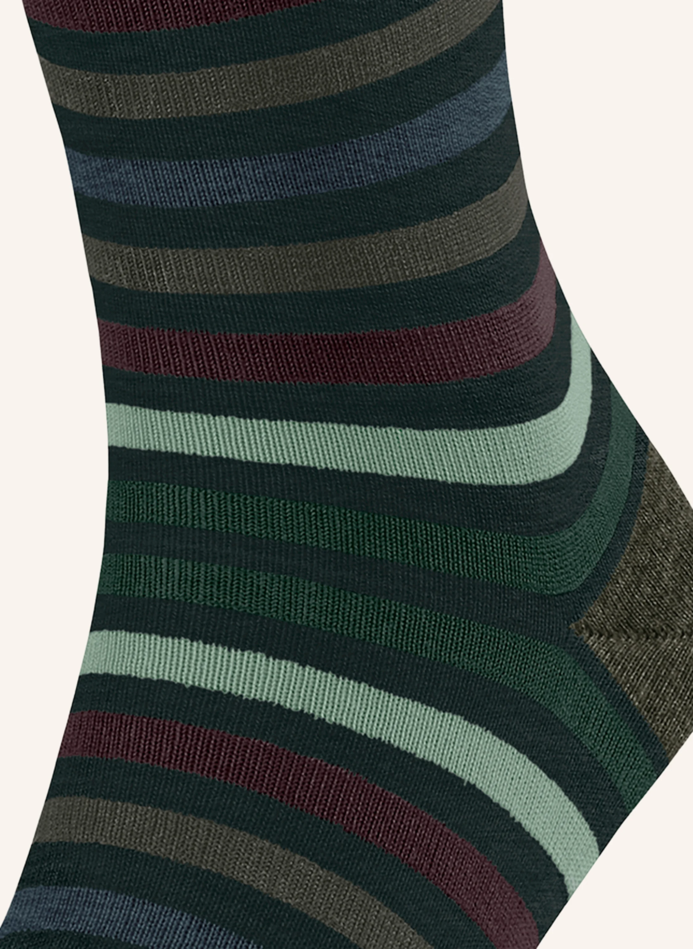 FALKE Strümpfe TINTED STRIPE mit Merinowolle