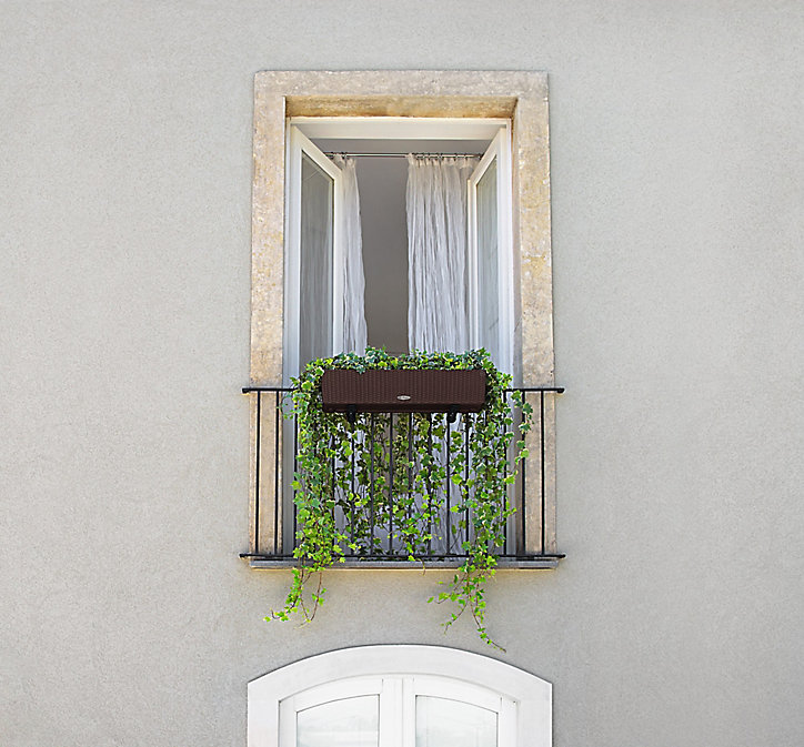 Jardinière Lechuza Cottage moka 80 x 19 x h.19 cm
