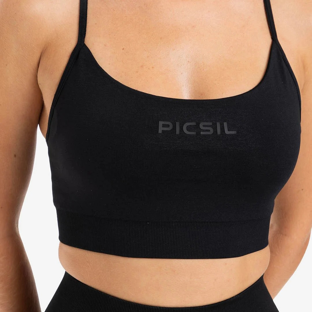 Picsil Women Sport Bra Seamless Freedom Black
