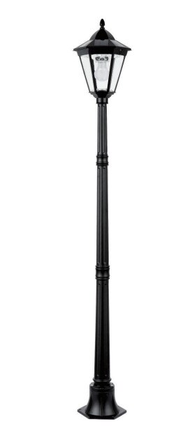 Outsunny Gartenlaterne mit einstellbarer Helligkeit schwarz 22L x 22B x 194H cm