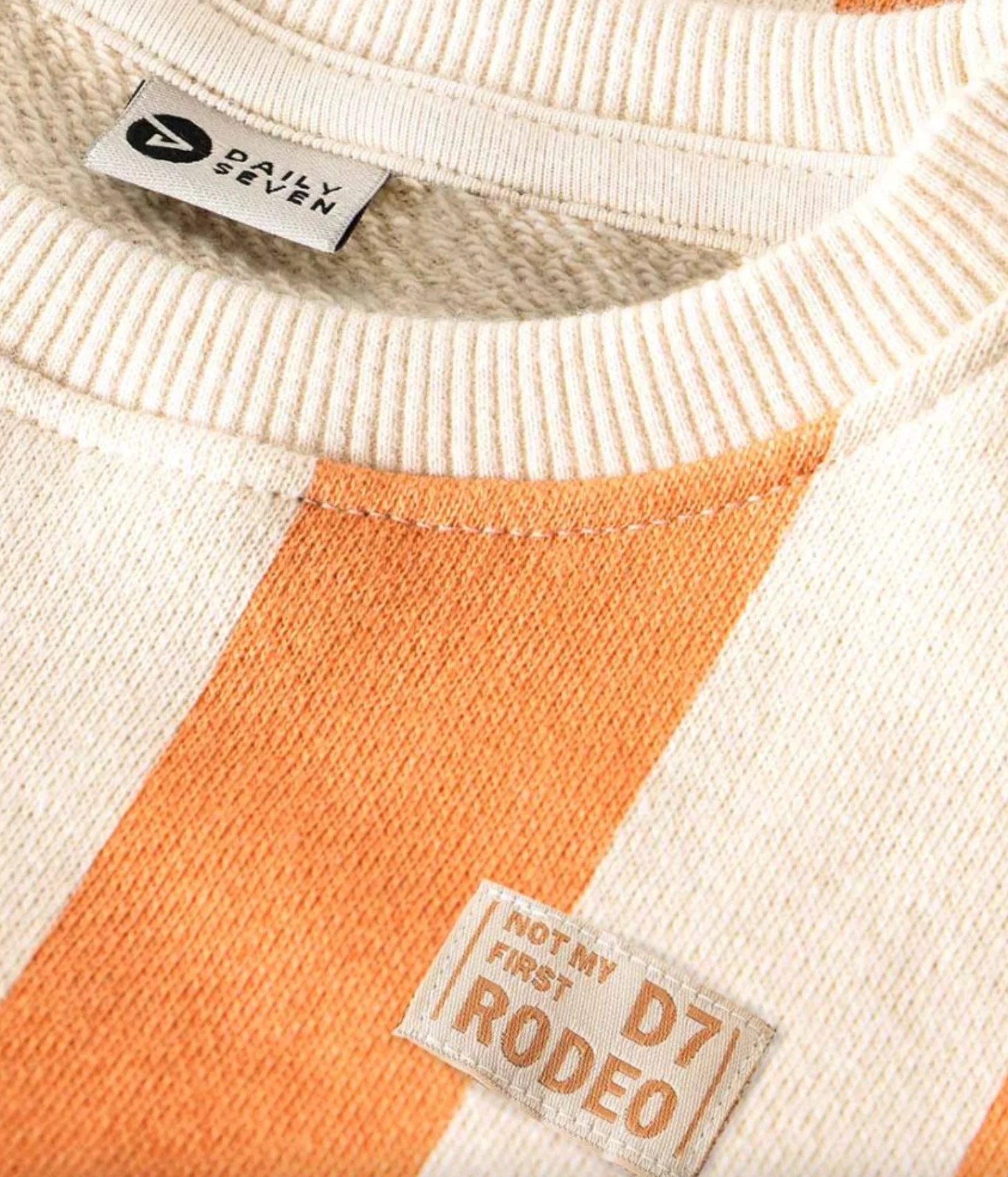 Daily7 Daily7 t-shirt big stripe sandstone