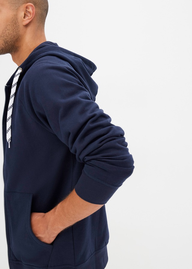 bonprix Kapuzensweatjacke »Kapuzen-Sweatjacke mit Kontrastdetails«, Kapuzen-Sweatjacke mit Kontrastdetails