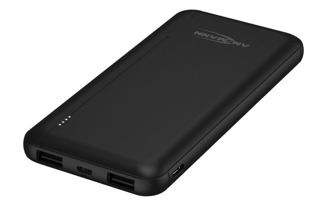 Powerbank Micro-USB-Kabel, 10 Ah, PB212Mobiler, schnellladefähiger Zusatzakku mit drei USB-Ladebuchsen