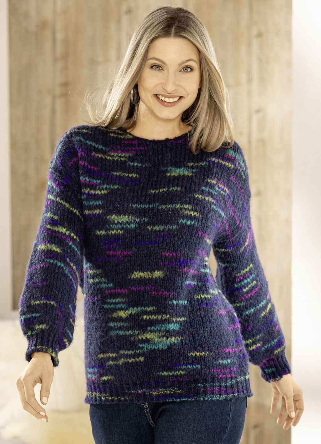 Pullover aus Effektgarn