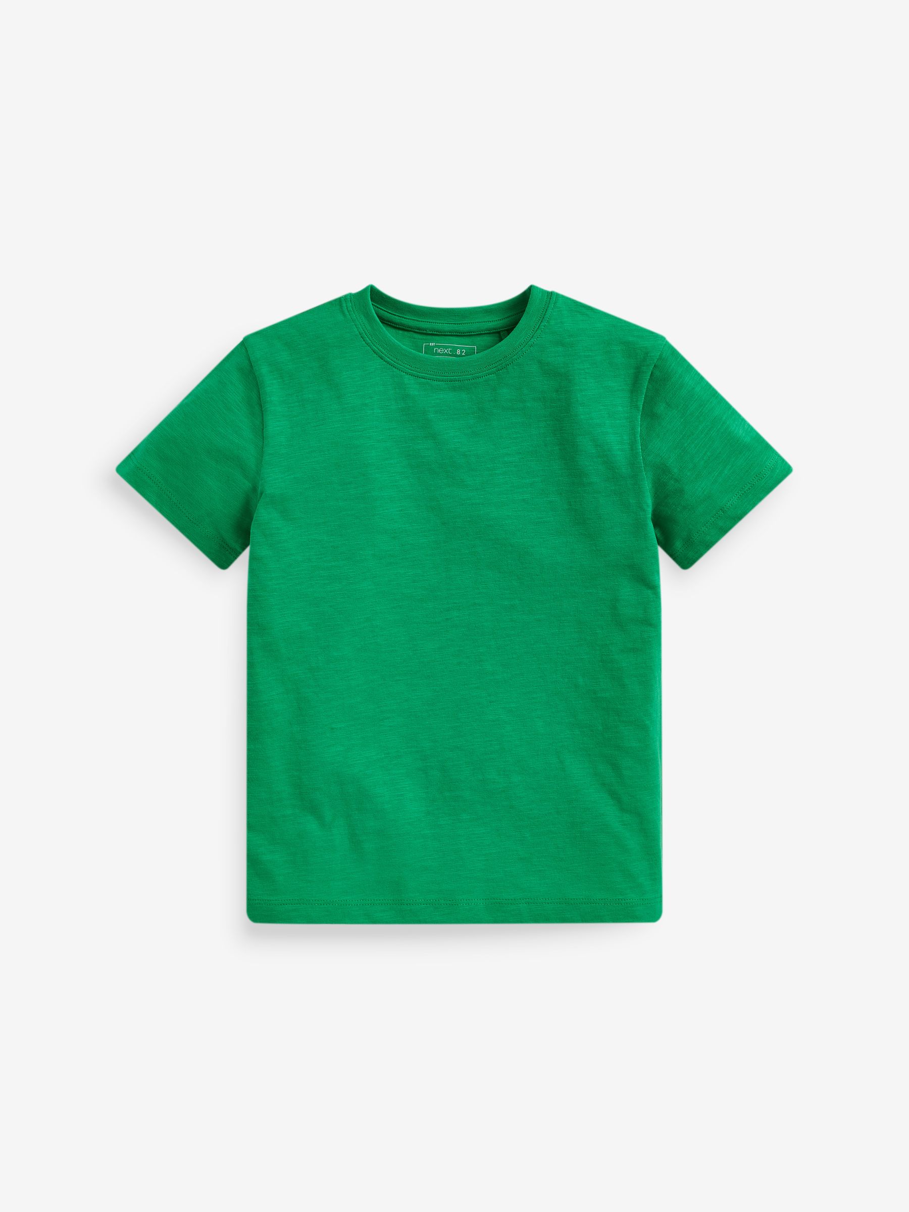 Rood/zwart/grijswit/blauw/groen - Set van 8 T-shirts met korte mouwen (3-16 jr)