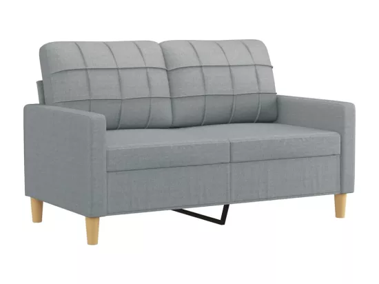 Ensemble de canapés 3 pcs avec coussins Gris clair Tissu