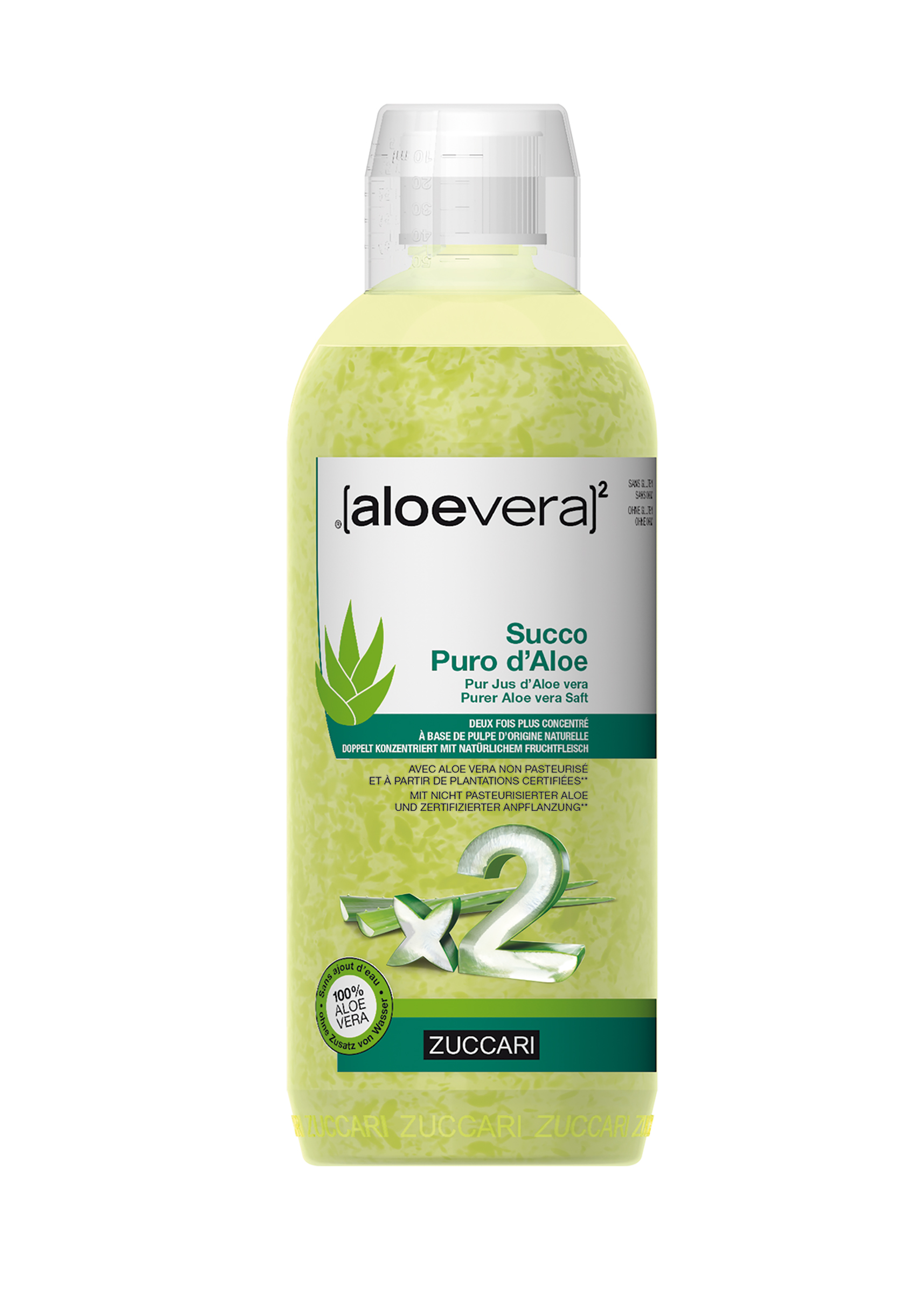 ZUCCARI Aloe Vera Saft rein 1 lt
