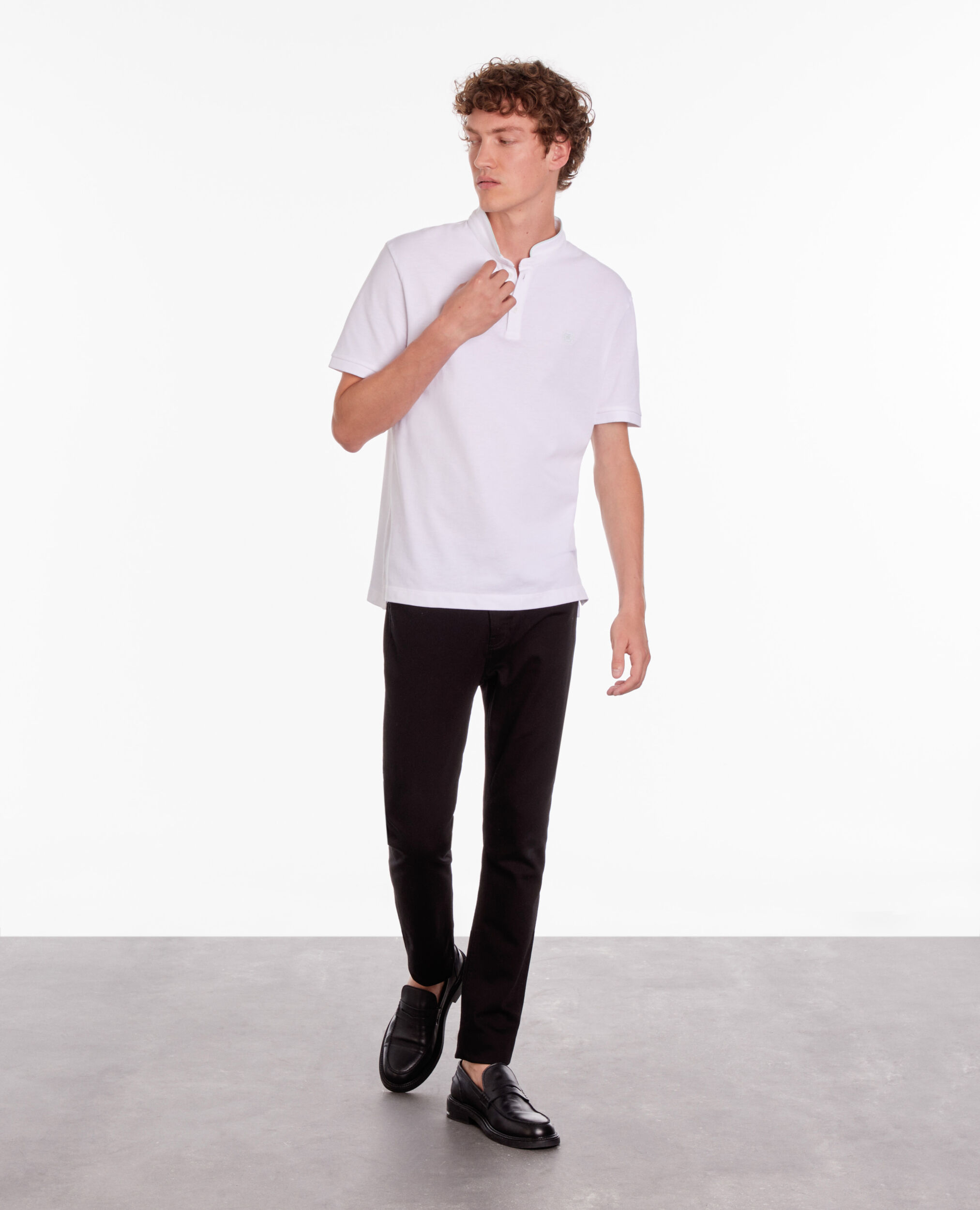 Polo blanc en coton