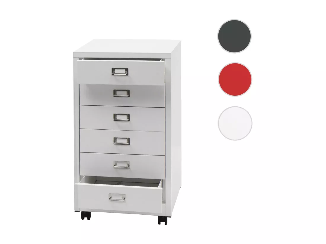 Caisson à roulettes MCW-L49, blanc