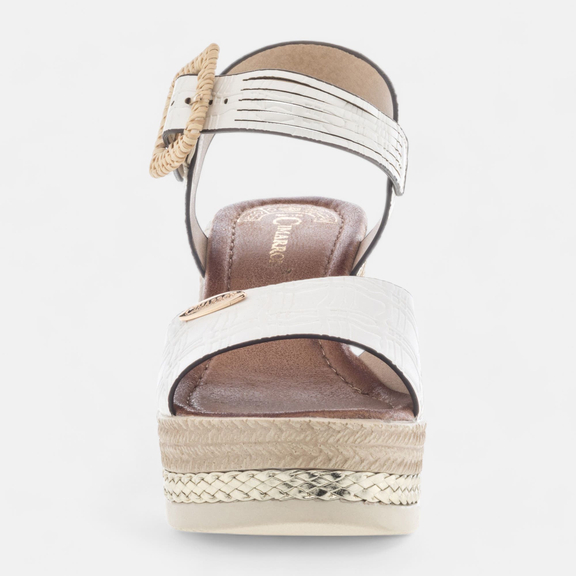 Sandales à talon compensé Femme blanc