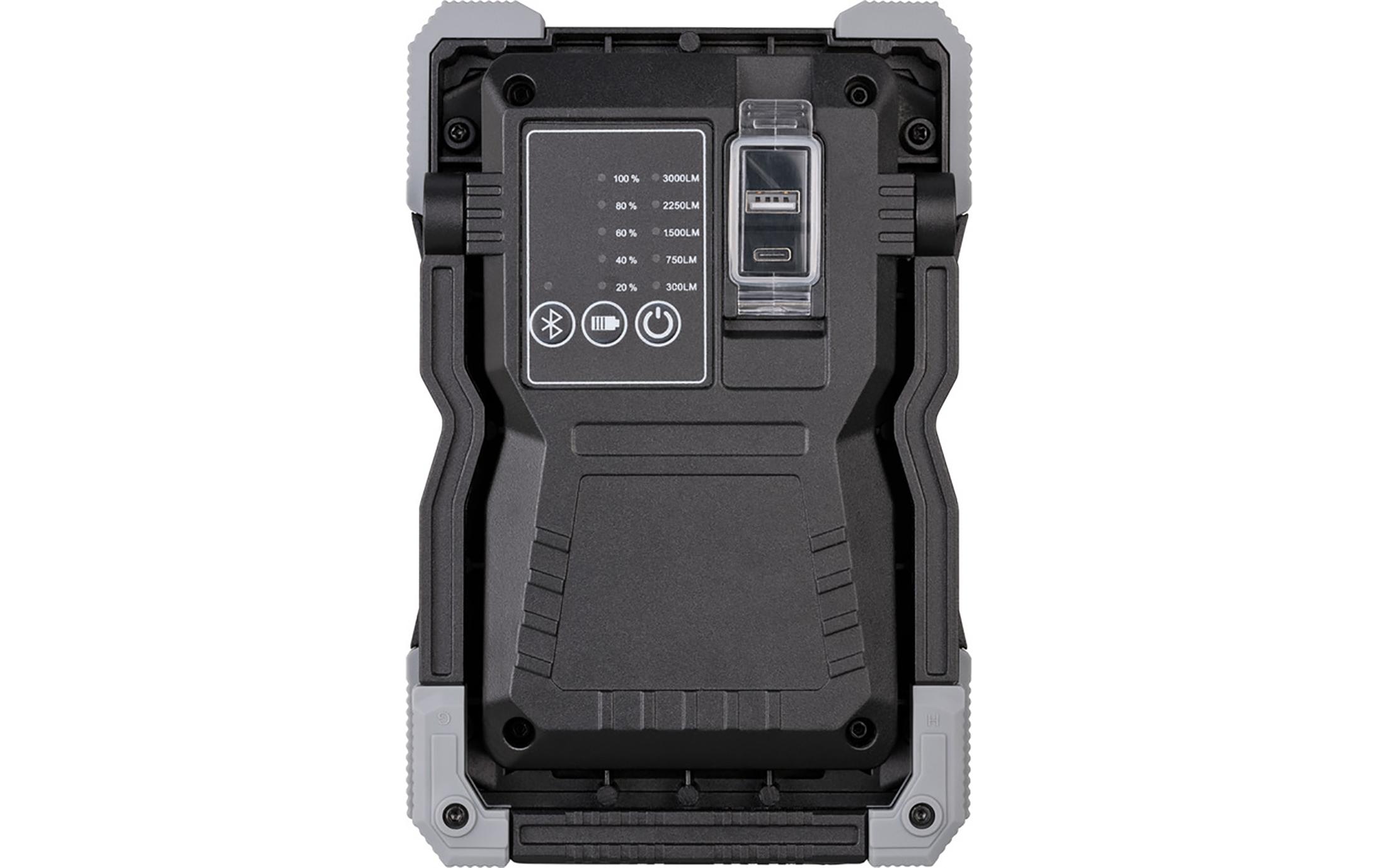 Akku Scheinwerfer LED 30 W inkl. Bluetooth LautsprecherLED Scheinwerfer mit Akku 30 W