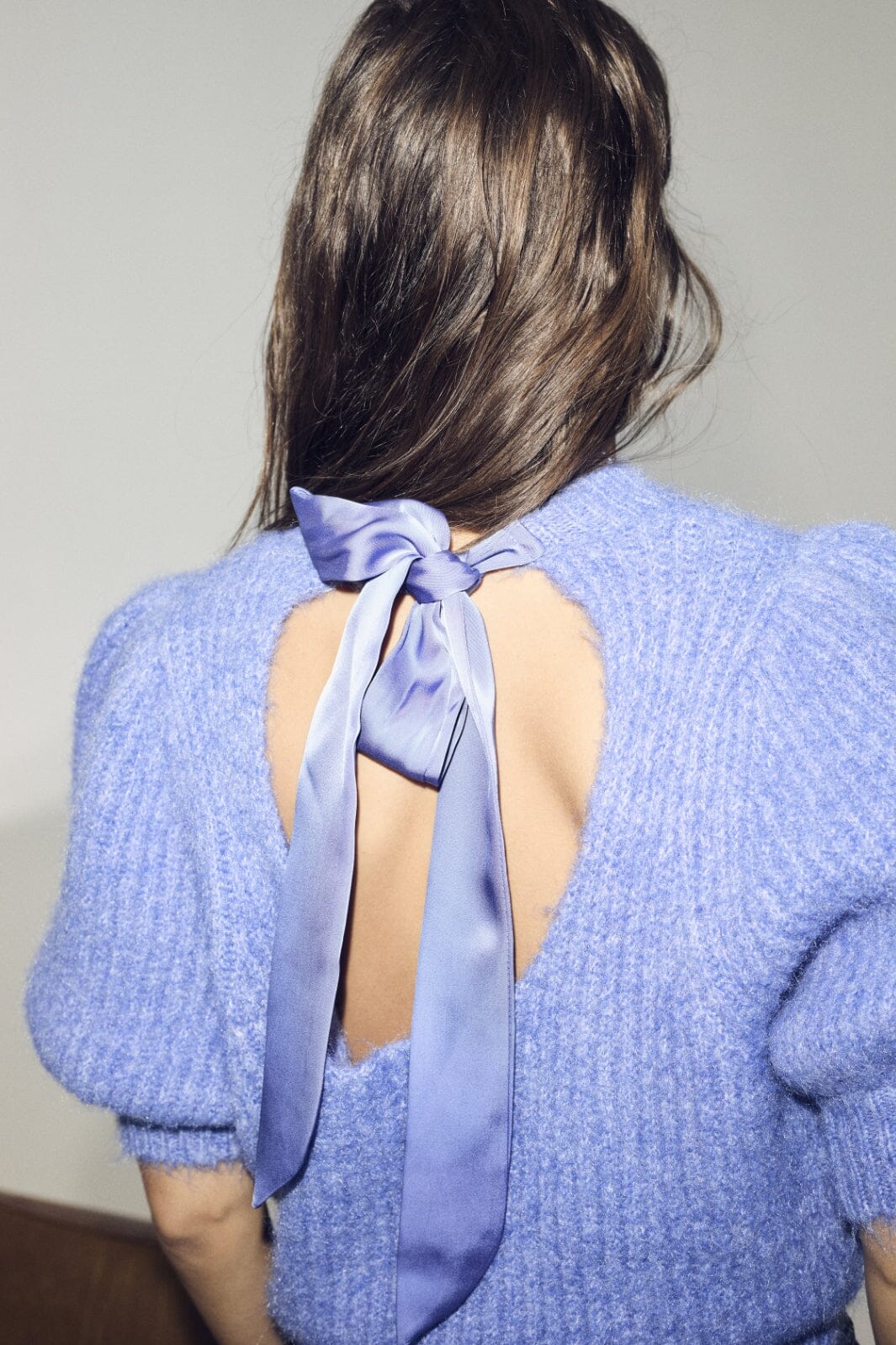 Co´Couture Coraliecc Bow Rib Knit 32135 23 pale blue