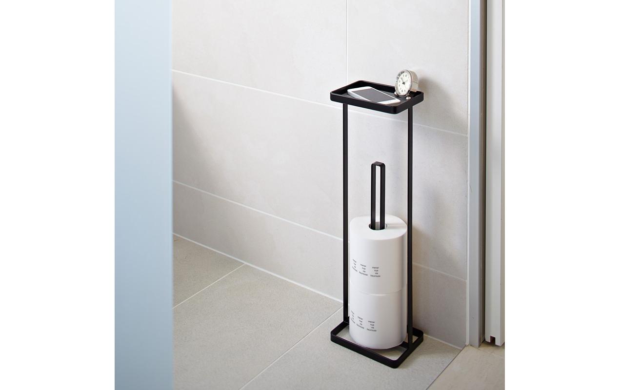 Toilettenpapierhalter Tower SchwarzToilettenpapierständer aus Metall