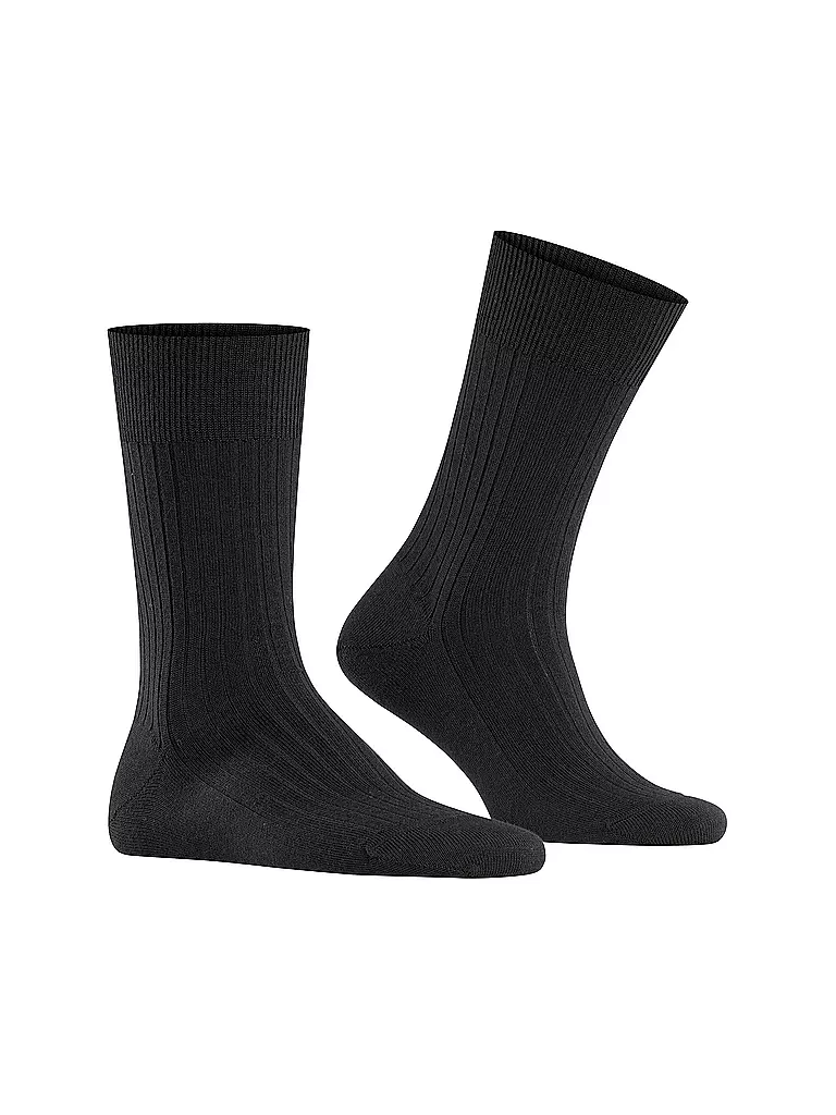 FALKE Socken BRISTOL PURE black schwarz